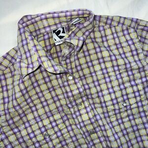 Rockies  Purple and Yellow pearl snap Shirt